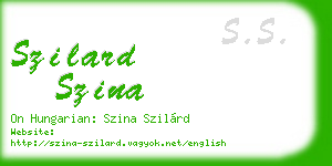 szilard szina business card
