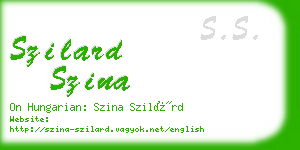 szilard szina business card